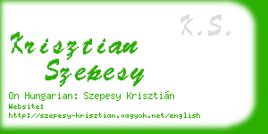 krisztian szepesy business card